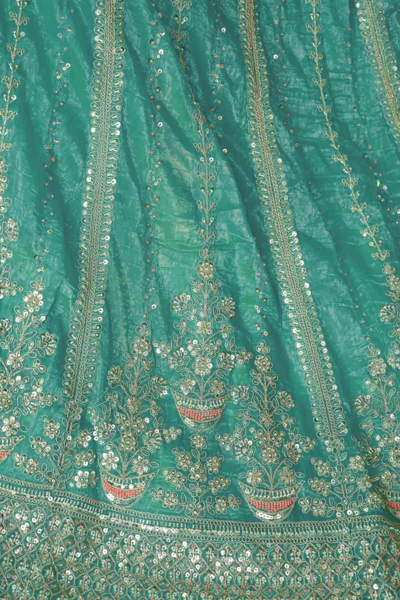 Kf 44 Sky Blue Jimmy Choo Embroidered Bridal Lehenga Exporters In India